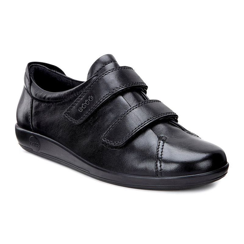Women Flats Ecco Soft 2.0 - Sneakers Black - India EMPUOY760